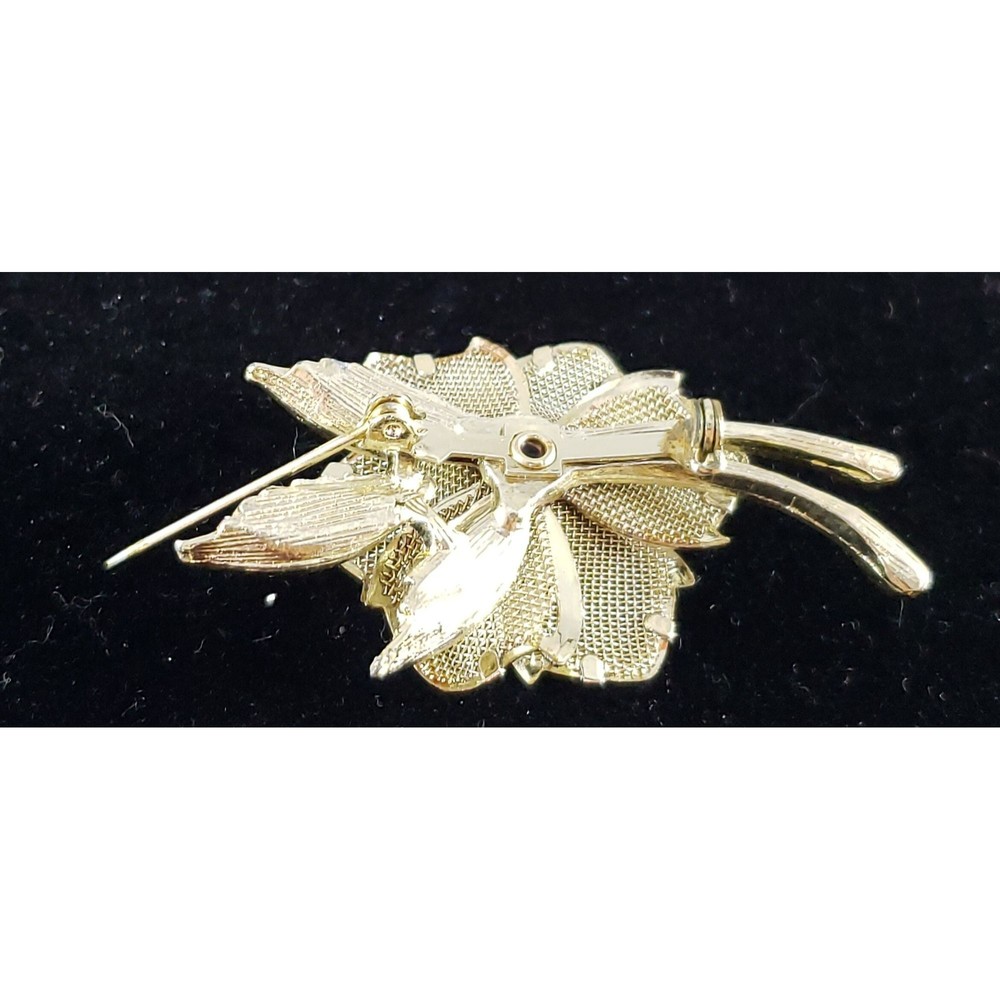 Vintage Unsigned Three Dimensional Metal Floral B… - image 7